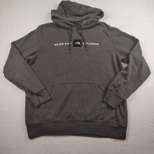 North Face Sweatshirt Mens Large Gray Pullover Hoodie